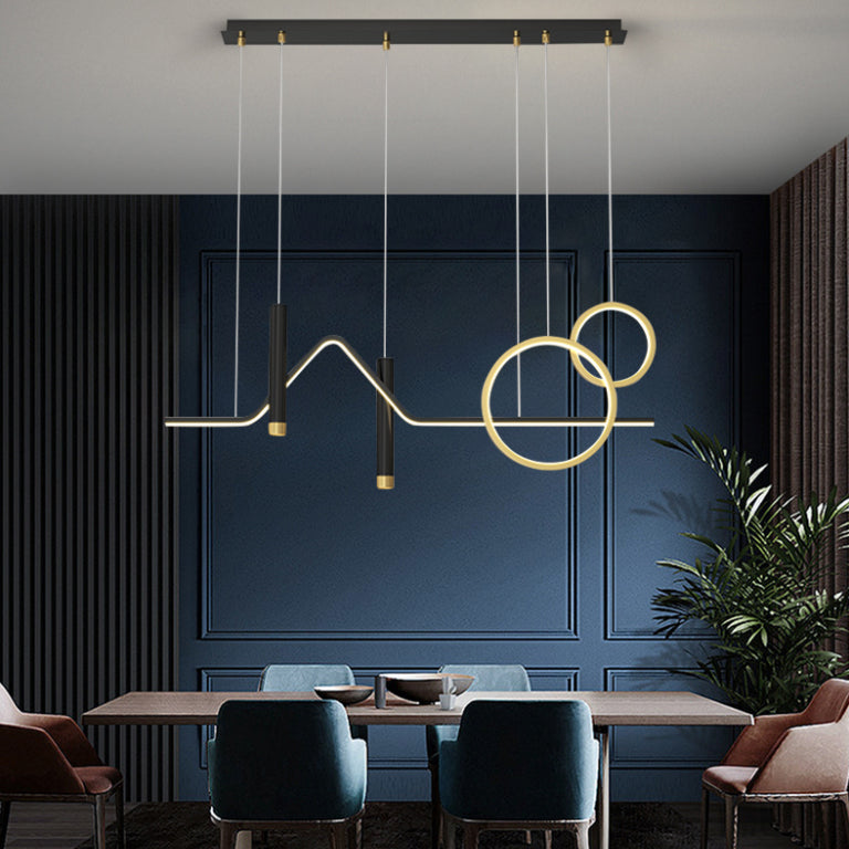 Éclairage de l'île contemporaine LIGNELLE LIGNIFICATION LEUR LEUR LEUR