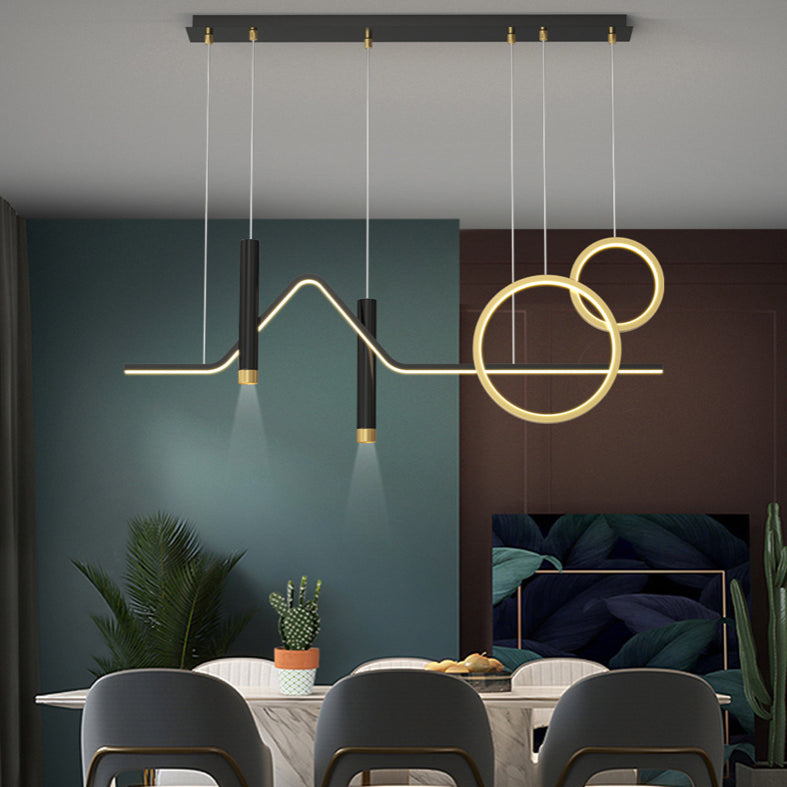 Éclairage de l'île contemporaine LIGNELLE LIGNIFICATION LEUR LEUR LEUR