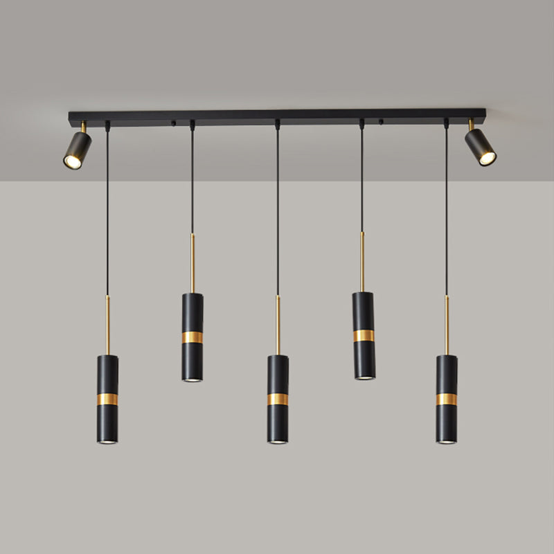 7 îlot de cuisine légère pendentif lustre linéaire Éclairage de l'île contemporaine