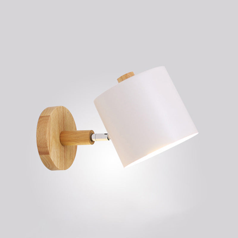 Geometric Shade Wall Lighting Modern Nordic Style Metal 1 Light Sconce Light in Green and White