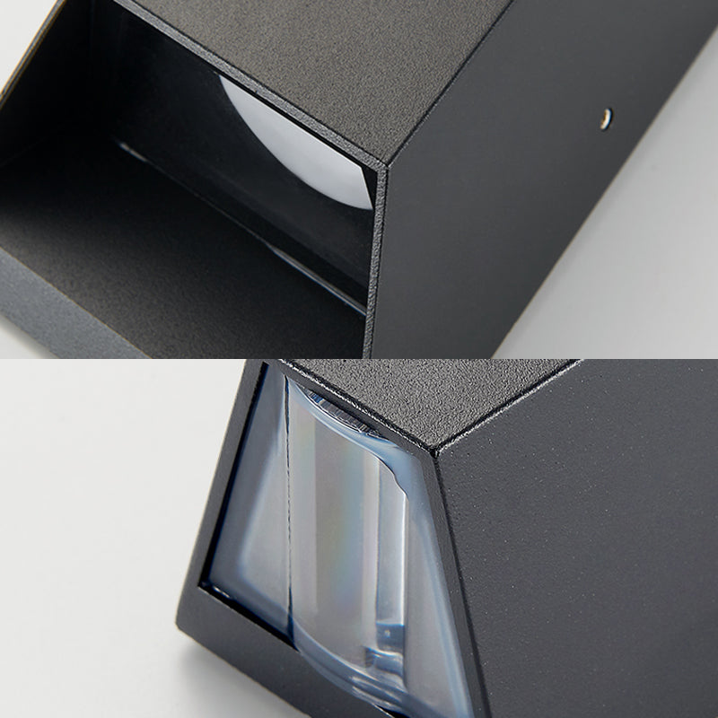 Luminaire mural géométrique en métal moderne à 1 lumière LED OUTDOOOR LET