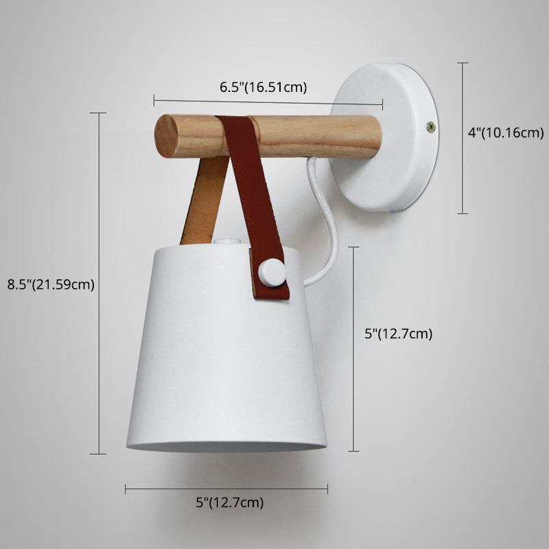 Geometrische schaduw Wandverlichting Moderne Noordse stijl Metal 1 Licht SCONCE LICHT IN ZWART EN WIT