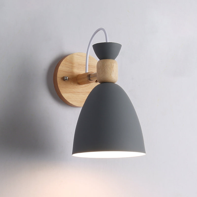 Moderni macaron nordici in stile geometrico con sconde da parete geometrica 1 flione leggero in giallo e bianco