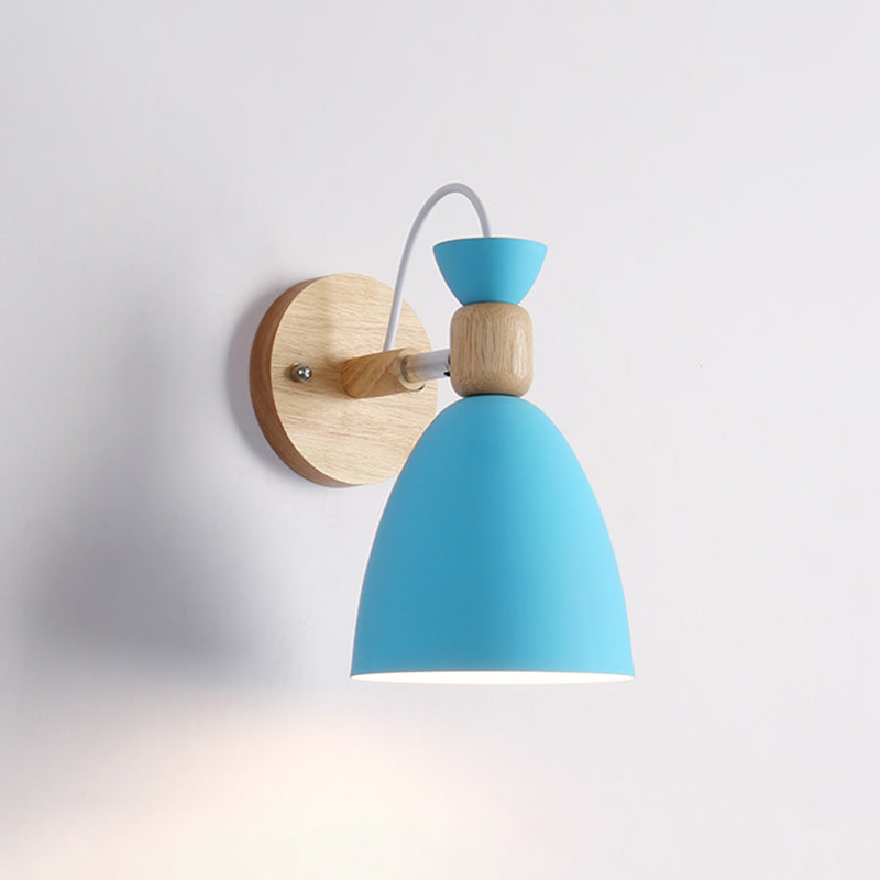 Moderni macaron nordici in stile geometrico con sconde da parete geometrica 1 flione leggero in giallo e bianco