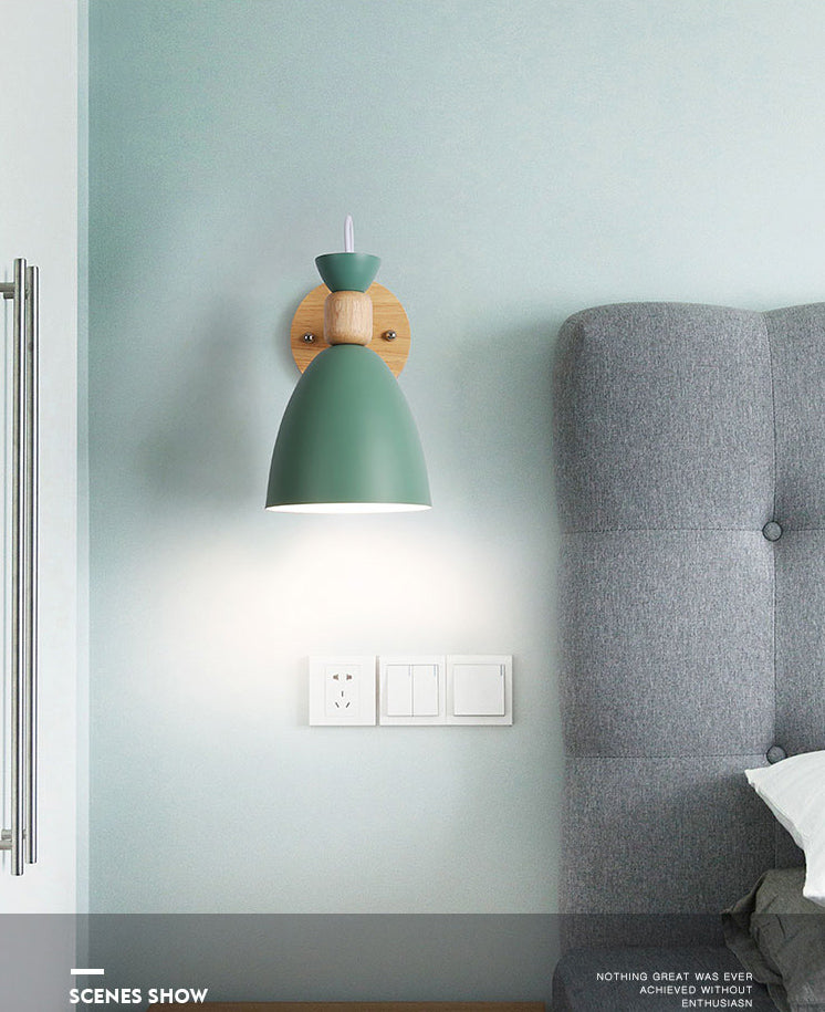 Moderni macaron nordici in stile geometrico con sconde da parete geometrica 1 flione leggero in giallo e bianco