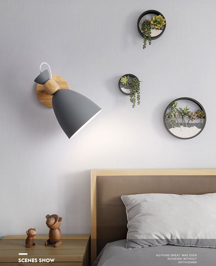 Moderni macaron nordici in stile geometrico con sconde da parete geometrica 1 flione leggero in giallo e bianco