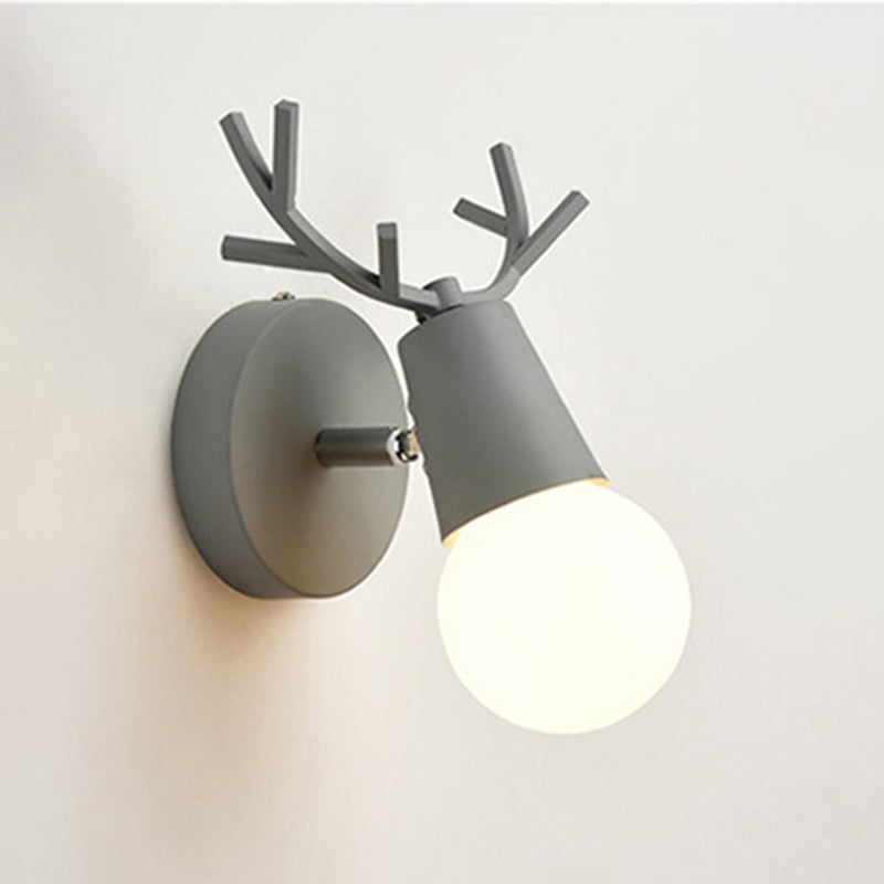 Unique Shade Wall Lighting Modern Nordic Style Metal 1 Light Sconce Light in Black and White