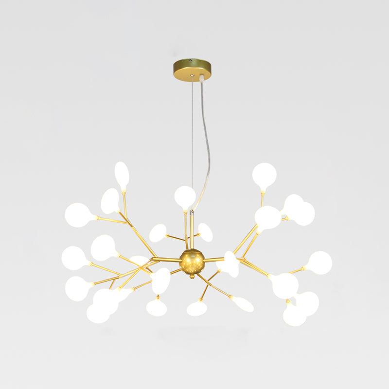 Acrylic Radial Pendant Light in Modern Creative Style Iron Firefly Hanging Lamp for Interior Spaces