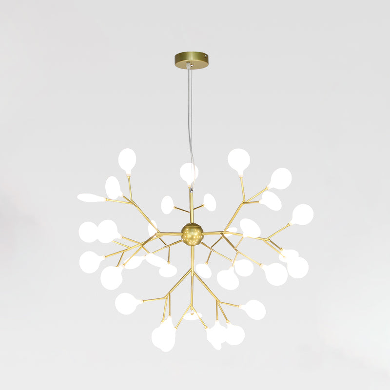 Acrylic Radial Pendant Light in Modern Creative Style Iron Firefly Hanging Lamp for Interior Spaces