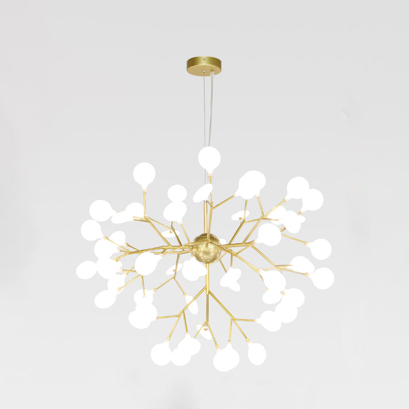 Acrylic Radial Pendant Light in Modern Creative Style Iron Firefly Hanging Lamp for Interior Spaces