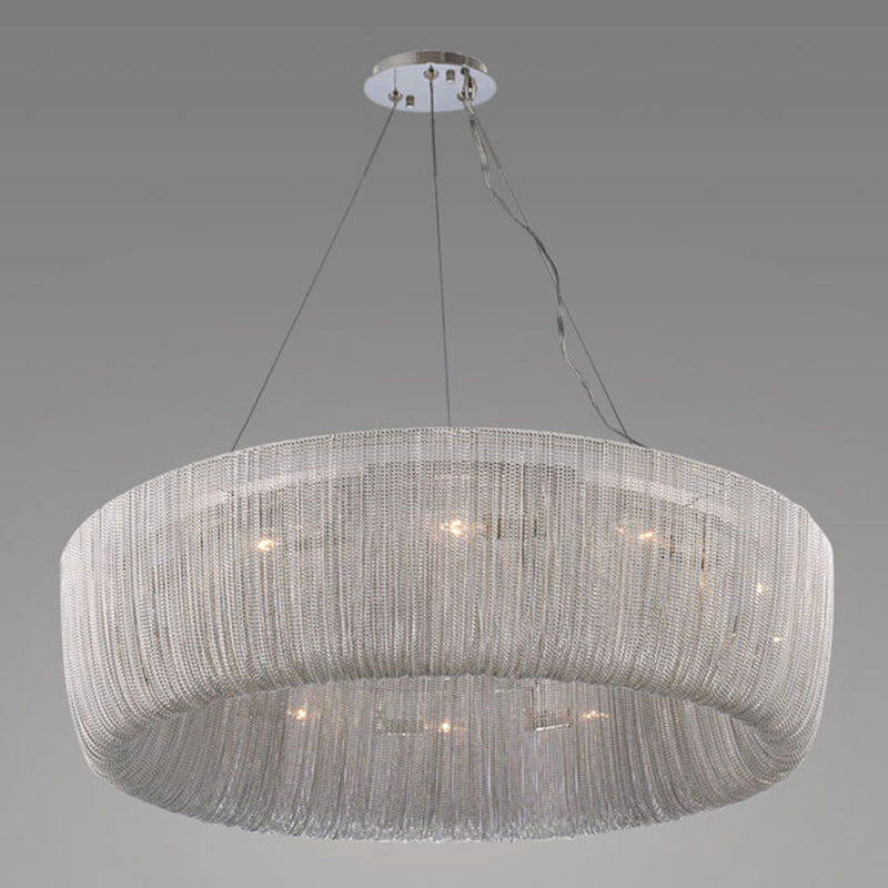 Aluminum Contemporary Hanging Light Fixtures Tassel Drop Lamp for Living Room