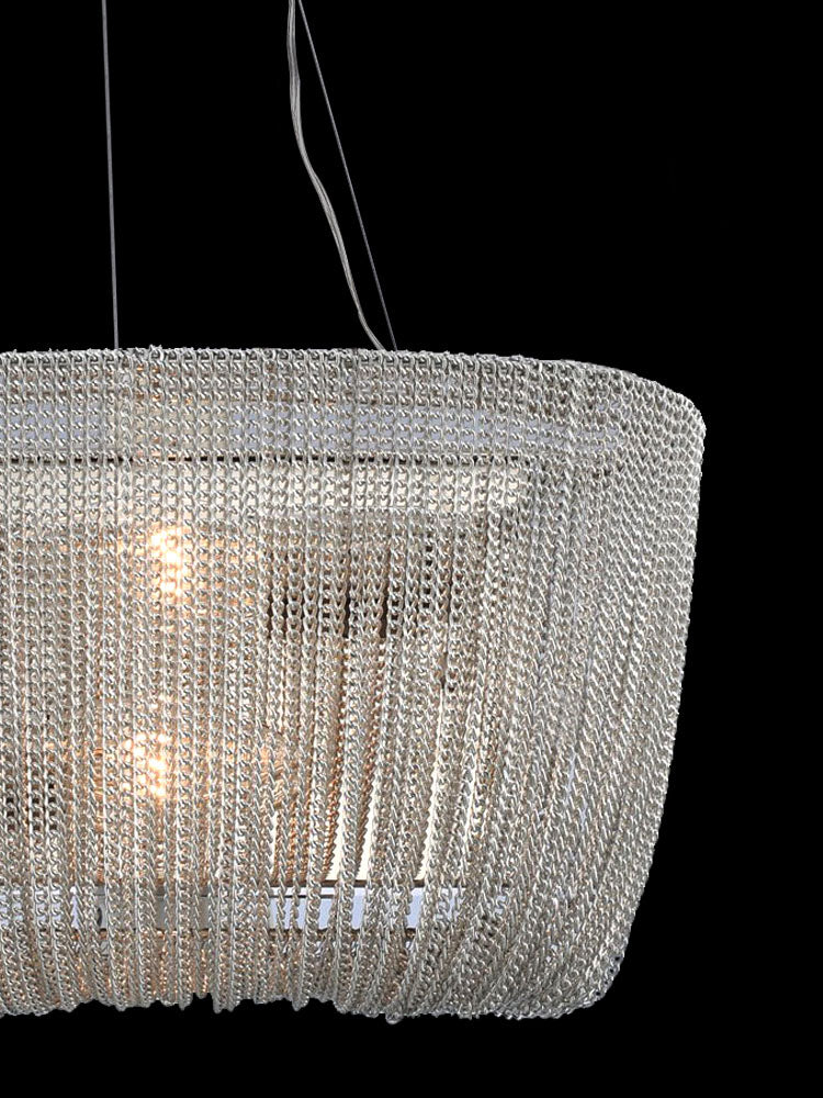 Aluminum Contemporary Hanging Light Fixtures Tassel Drop Lamp for Living Room