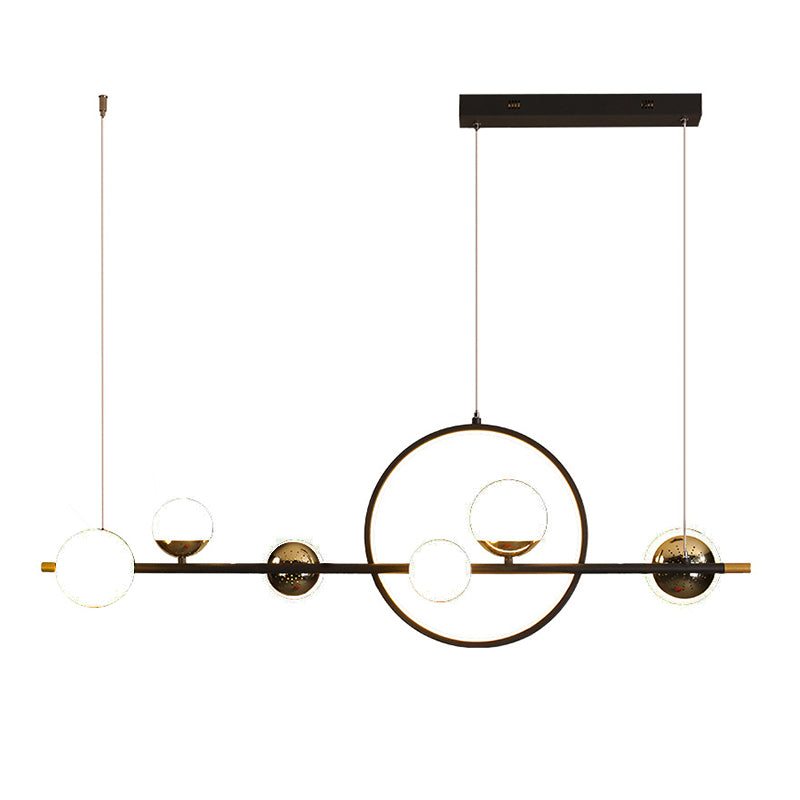 Lampadini del lampadario lineare Luci dell'isola Accensione a sospensione moderna per l'isola della cucina