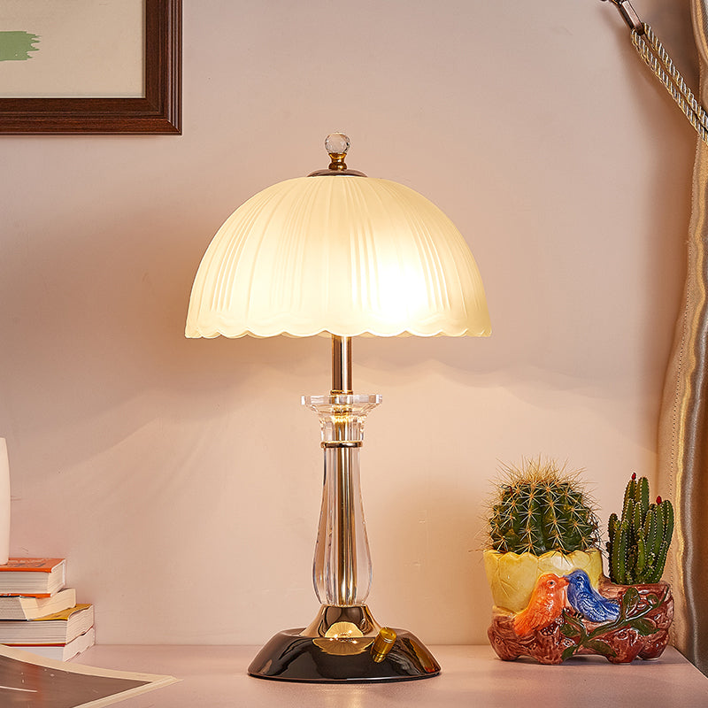 Ultra-moderne Einfachheit Domtisch Lampe weiße Glas Nachttisch-Lampe für Schlafzimmer