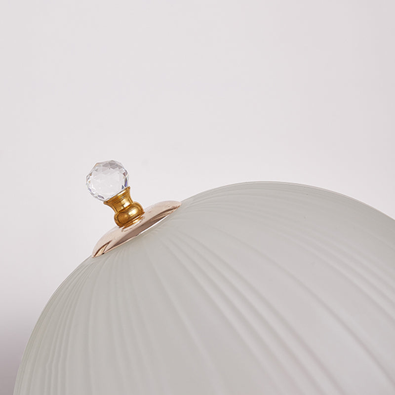 Ultra-moderne Einfachheit Domtisch Lampe weiße Glas Nachttisch-Lampe für Schlafzimmer