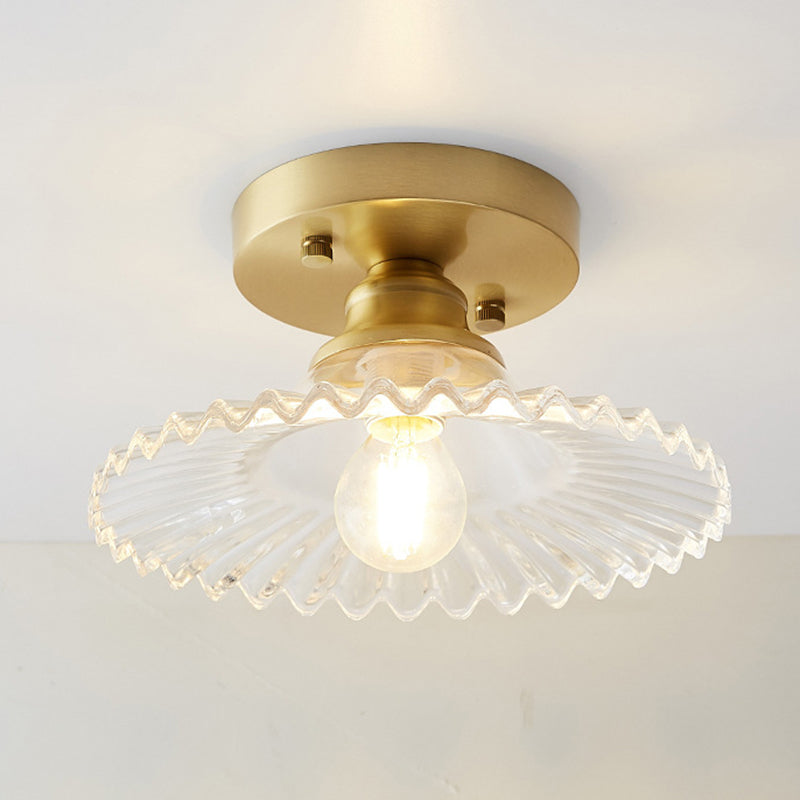 Nordische Einfachheit Glas Flush Deckenleuchte Licht mit wenig Schwarz Kleid Schatten