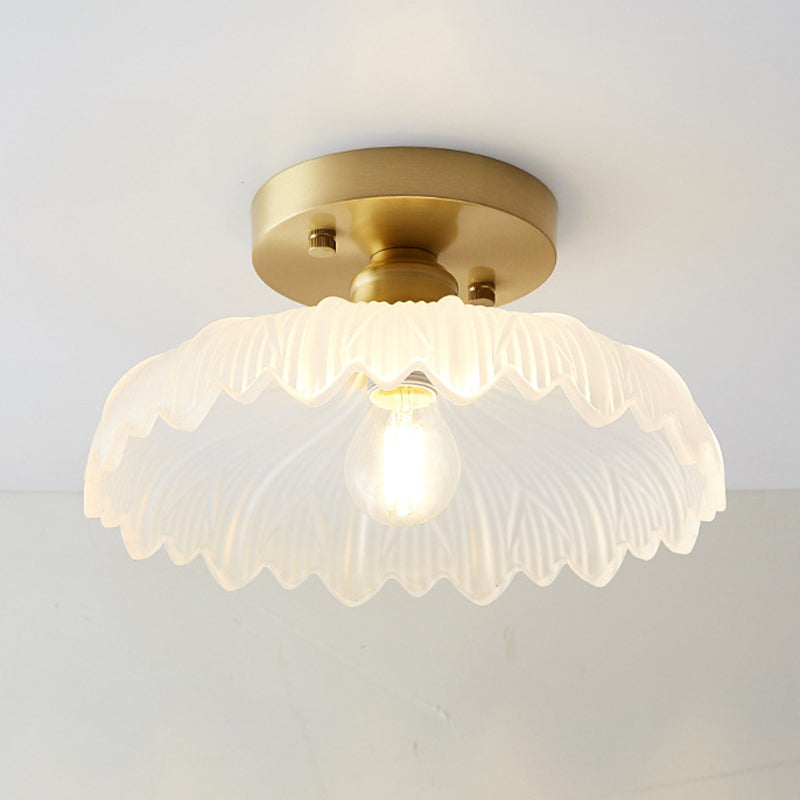Nordische Einfachheit Glas Flush Deckenleuchte Licht mit wenig Schwarz Kleid Schatten