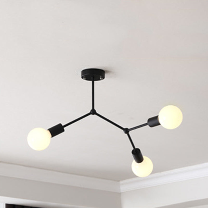Plafonnier Design à ampoule nue de Style industriel, luminaire rétro pour salon