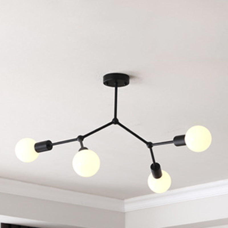 Plafonnier Design à ampoule nue de Style industriel, luminaire rétro pour salon