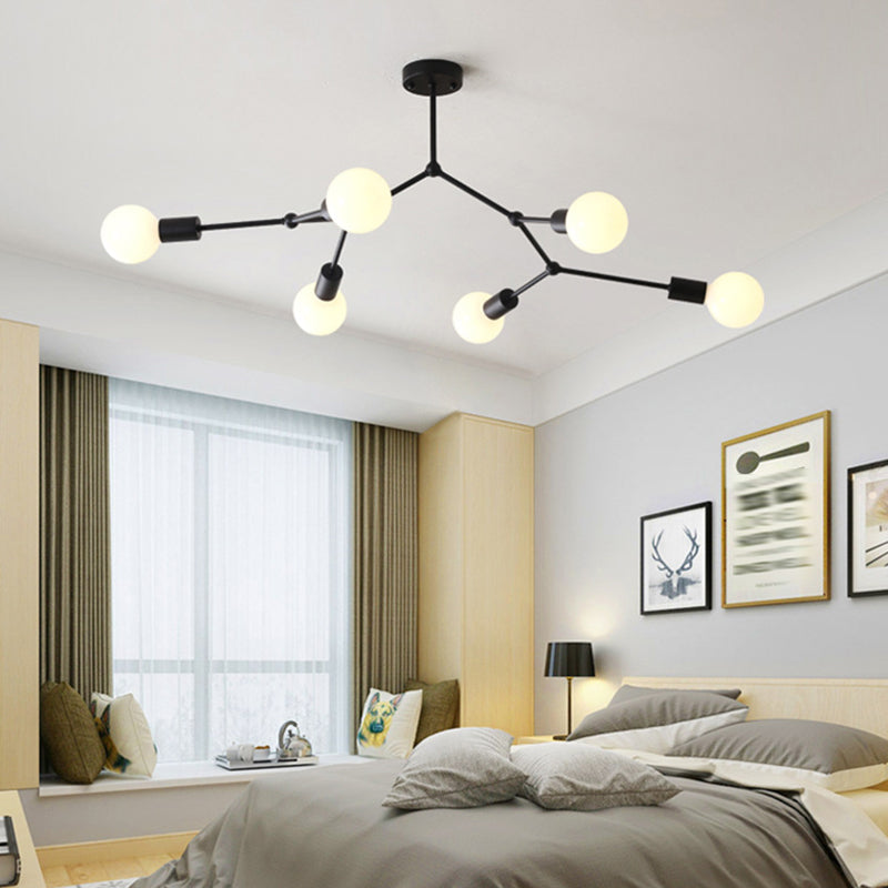 Plafonnier Design à ampoule nue de Style industriel, luminaire rétro pour salon