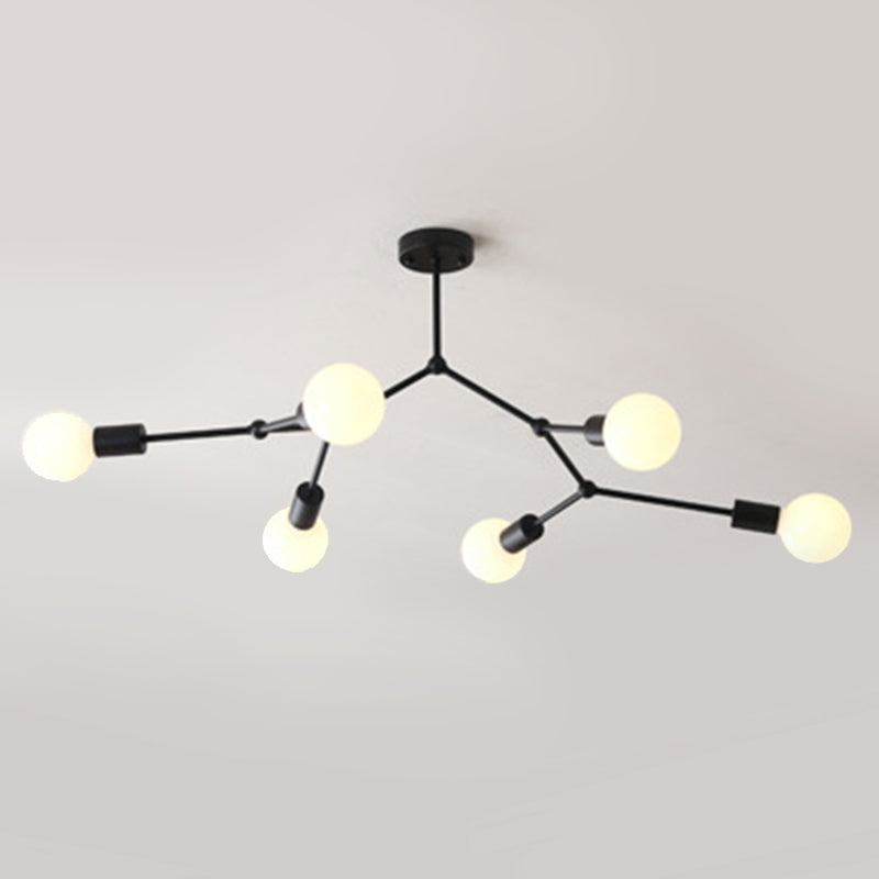 Plafonnier Design à ampoule nue de Style industriel, luminaire rétro pour salon