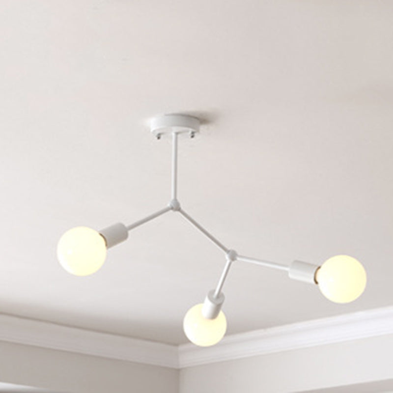 Plafonnier Design à ampoule nue de Style industriel, luminaire rétro pour salon