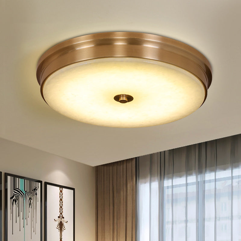 Round Flush Mount Lighting Stone Traditional Flush Ceiling Light Fixtures
