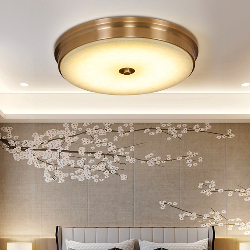 Round Flush Mount Lighting Stone Traditional Flush Ceiling Light Fixtures