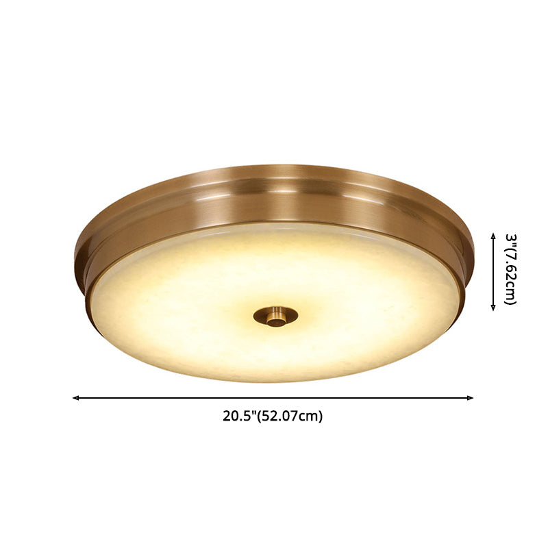 Round Flush Mount Lighting Stone Traditional Flush Ceiling Light Fixtures