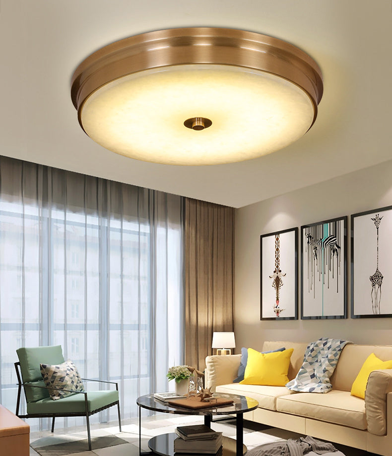 Round Flush Mount Lighting Stone Traditional Flush Ceiling Light Fixtures