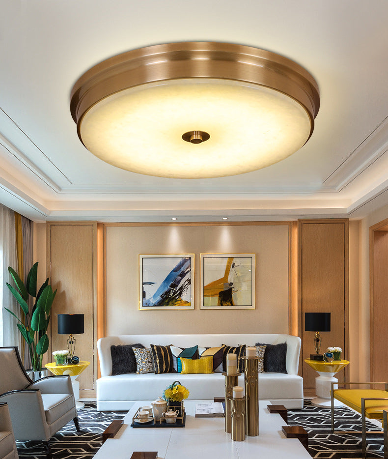 Round Flush Mount Lighting Stone Traditional Flush Ceiling Light Fixtures