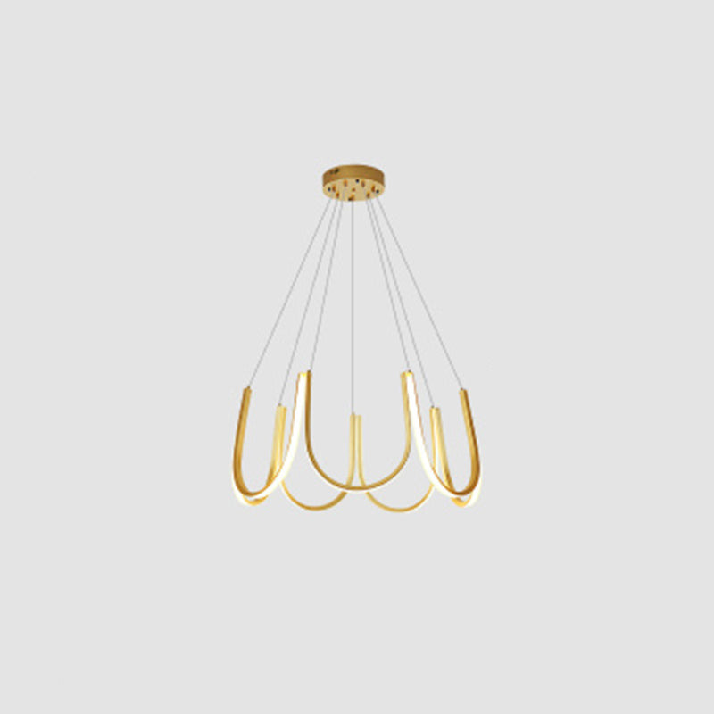 Modern Style Simplicity Line Chandelier Acrylic LED Pendant Light for Living Room