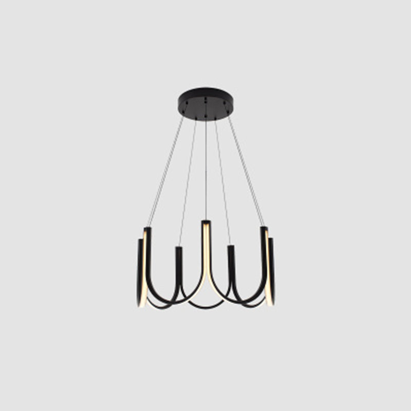 Modern Style Simplicity Line Chandelier Acrylic LED Pendant Light for Living Room