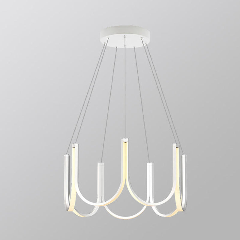 Modern Style Simplicity Line Chandelier Acrylic LED Pendant Light for Living Room