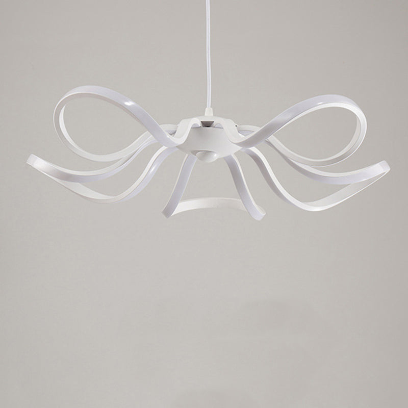 Modern Simple Flower Chandelier Lamp Aluminum LED Hanging Light for Dining Room