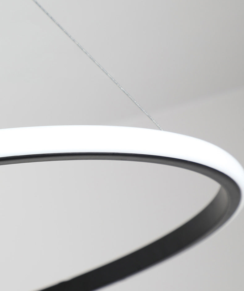 24" Wide Modern Chandelier LED Hanging Ceiling Lights for Living Room Dining Room