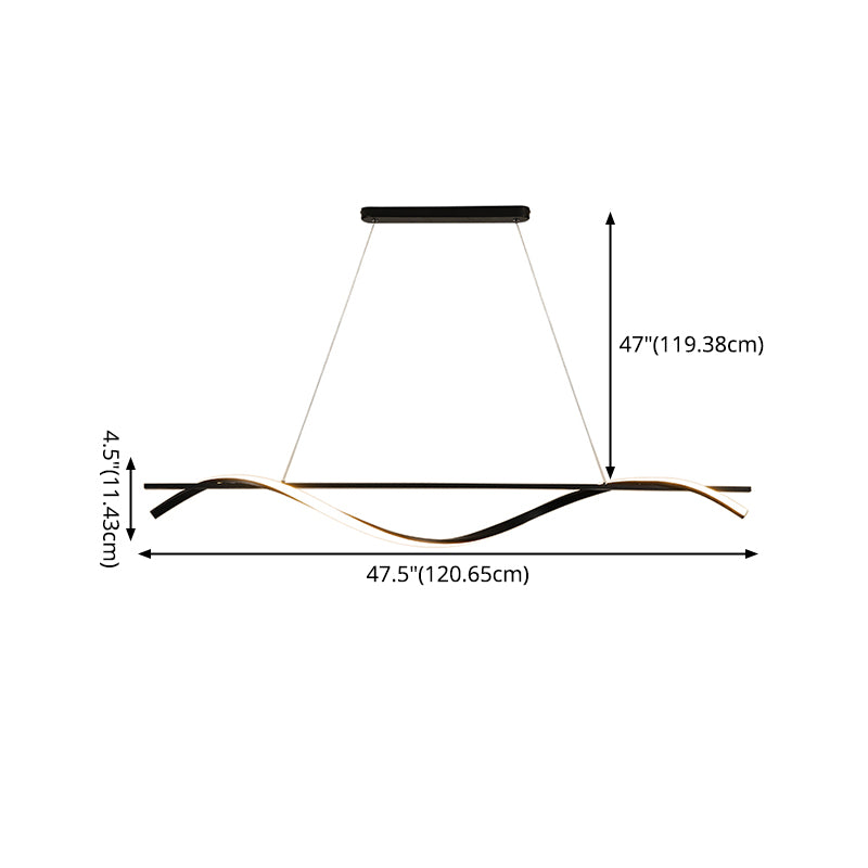 Luci sospese in stile moderno Black Sospeded Lighting Apparecchio per la sala riunioni in ufficio