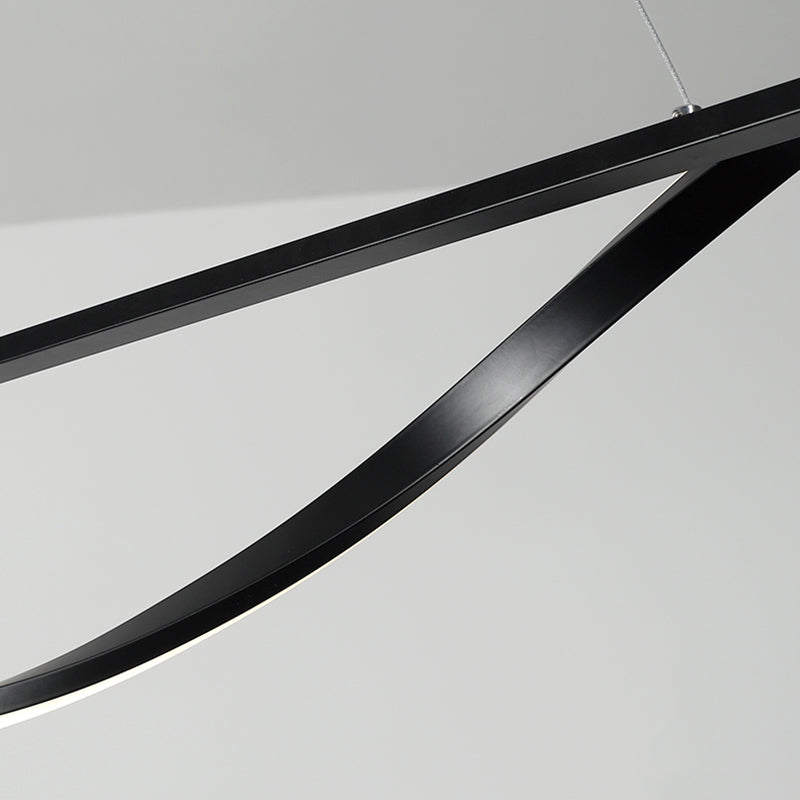 Luci sospese in stile moderno Black Sospeded Lighting Apparecchio per la sala riunioni in ufficio