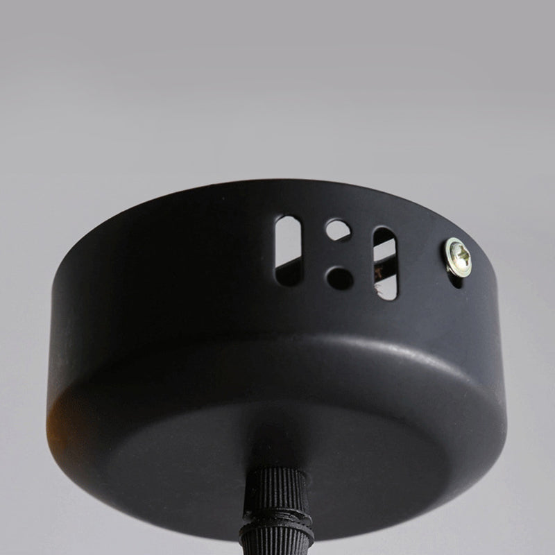 Wood Spherical Pendant Ceiling Light Simplicity Style Hanging Pendant Light in White