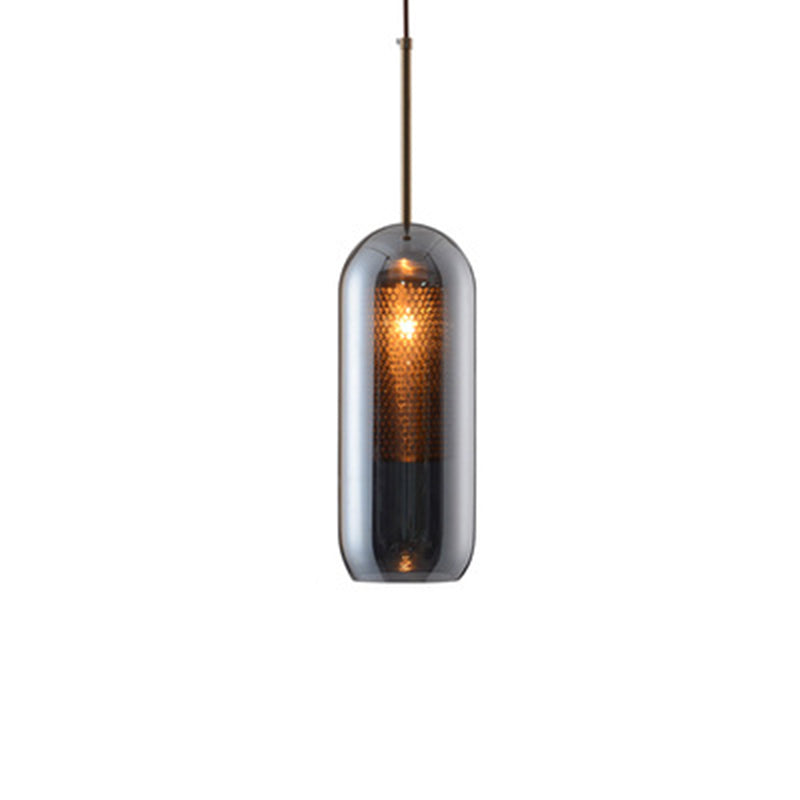 Moderner Stil Anhänger Beleuchtung Einfach 1 Kopf transparentes Glashänge Deckenleuchte für Cafe Shop