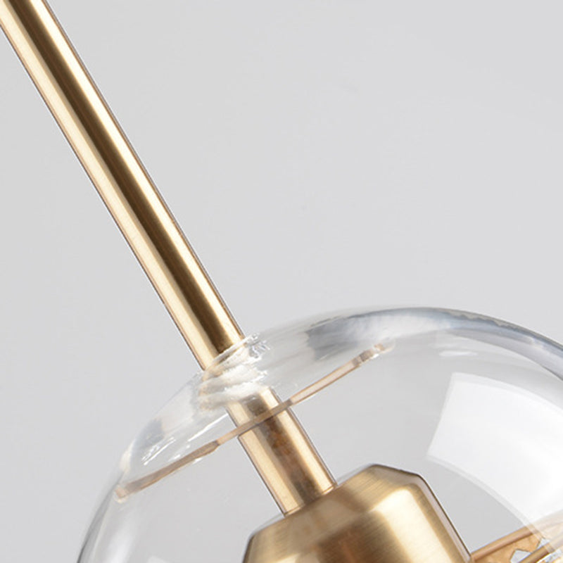 Moderner Stil Anhänger Beleuchtung Einfach 1 Kopf transparentes Glashänge Deckenleuchte für Cafe Shop