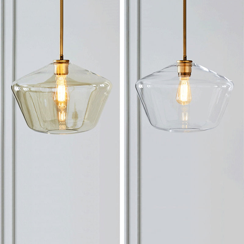 One Head Hanging Light Glass Contemporary Down Lighting Pendant for Dinning Room