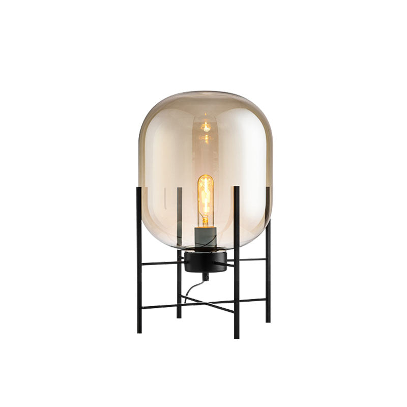 Ultramoderne eenvoud vat tafellamp glas nachtkastje lamp voor slaapkamer