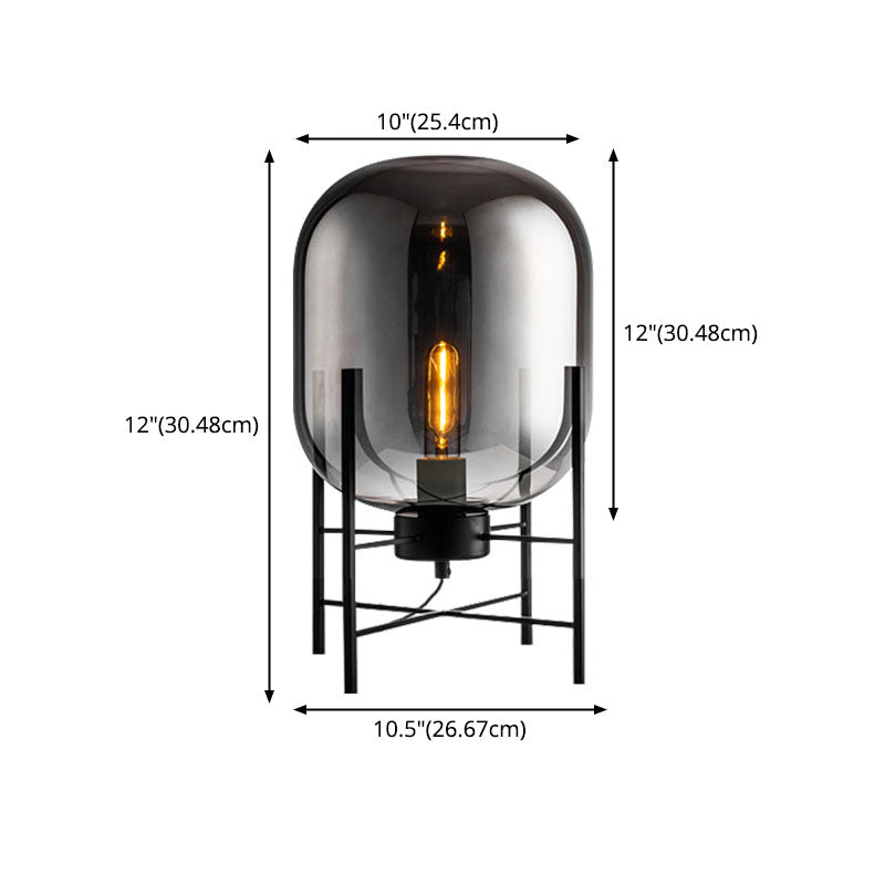 Ultramoderne eenvoud vat tafellamp glas nachtkastje lamp voor slaapkamer