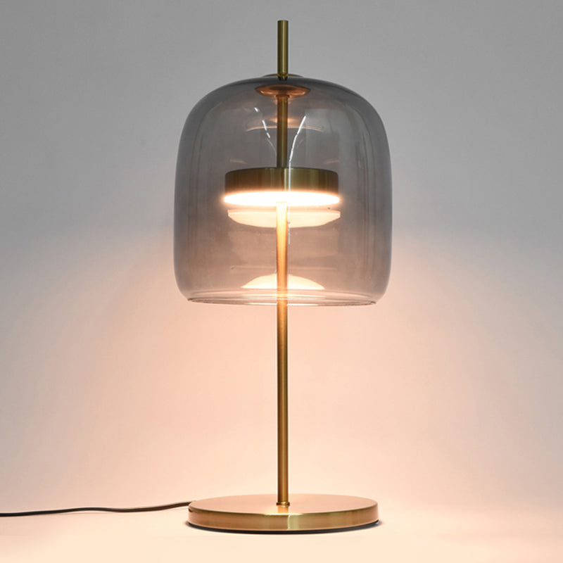 Ultra-modern Simplicity Bell Table Lamp Glass Nightstand Lamp for Bedroom