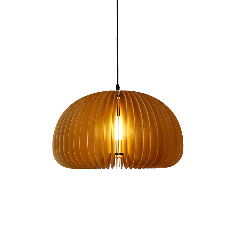 Pumpkin suspendue plafonnier simple bois beige pendant suspendu pour salle à manger