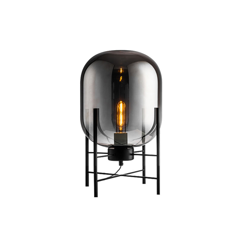 Ultramoderne eenvoud vat tafellamp glas nachtkastje lamp voor slaapkamer