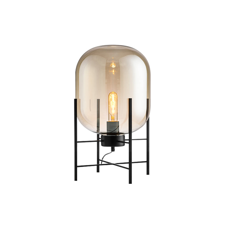 Ultramoderne eenvoud vat tafellamp glas nachtkastje lamp voor slaapkamer