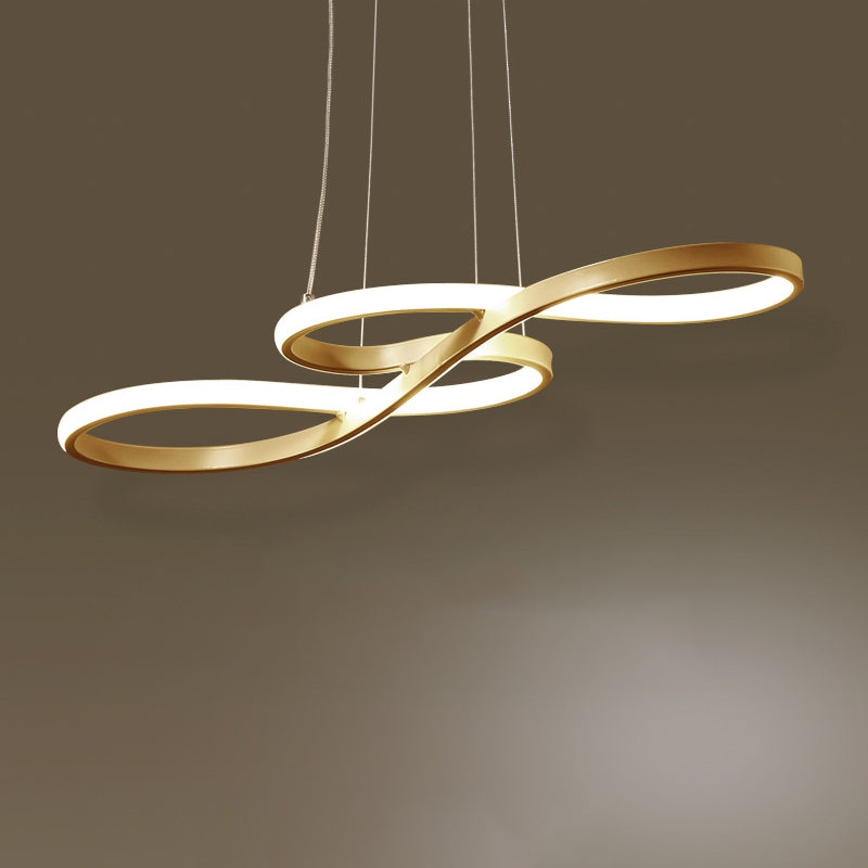 29.5" Wide Modernist LED Chandelier Lamp Acrylic Hanging Light for Living Room