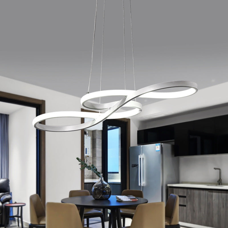 29.5" Wide Modernist LED Chandelier Lamp Acrylic Hanging Light for Living Room